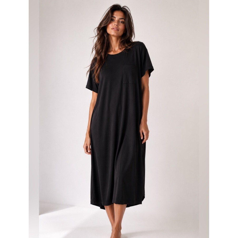 Lularoe‎ Midi T-shirt Dress Minimal Spring Summer Vaca Cruise Travel Comfy Basic